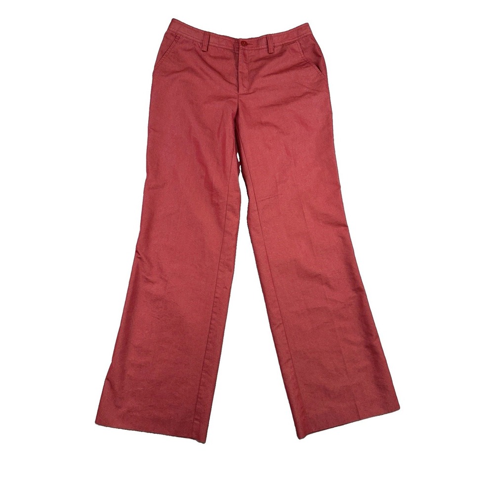 Vtg‎ Banana Republic Women's Coral Red Dress Pants Straight Career Sz 10L Preppy